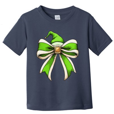 Coquette Christmas Bow Holiday Ribbon Baking Gingerbread Toddler T-Shirt