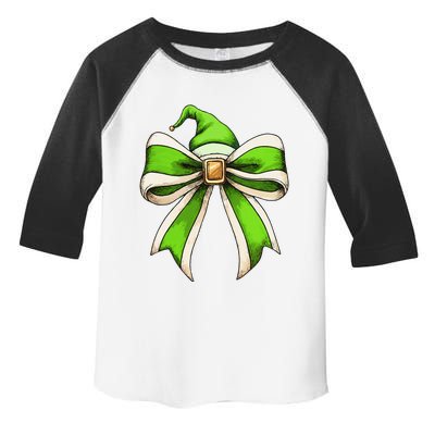 Coquette Christmas Bow Holiday Ribbon Baking Gingerbread Toddler Fine Jersey T-Shirt