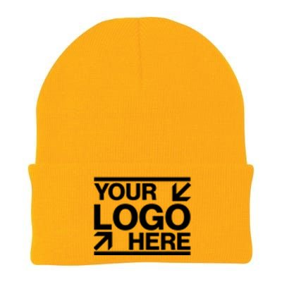 Custom Company Brand Pocket Customize Logo Knit Cap Winter Beanie