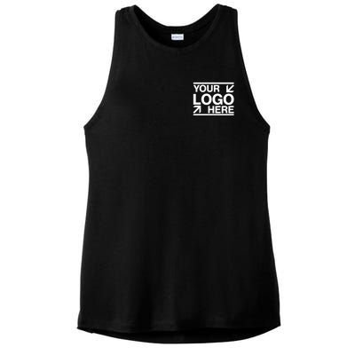 Custom Company Brand Pocket Customize Logo Ladies PosiCharge Tri-Blend Wicking Tank