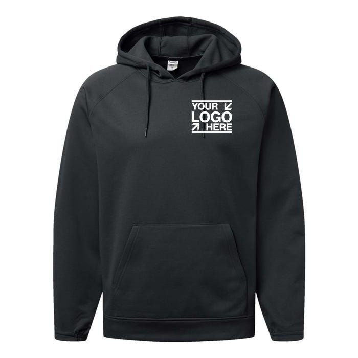 Custom Company Brand Pocket Customize Logo Performance Fleece Hoodie