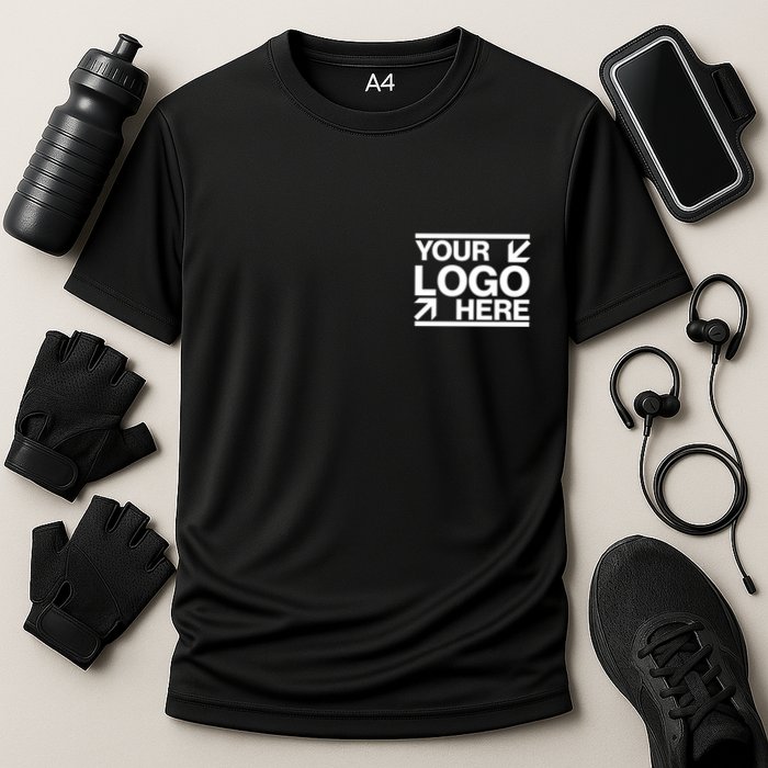 Custom Company Brand Pocket Customize Logo Performance Shirt