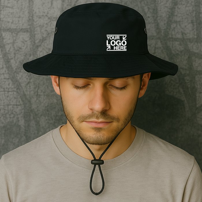 Custom Company Brand Pocket Customize Logo Bucket Hat