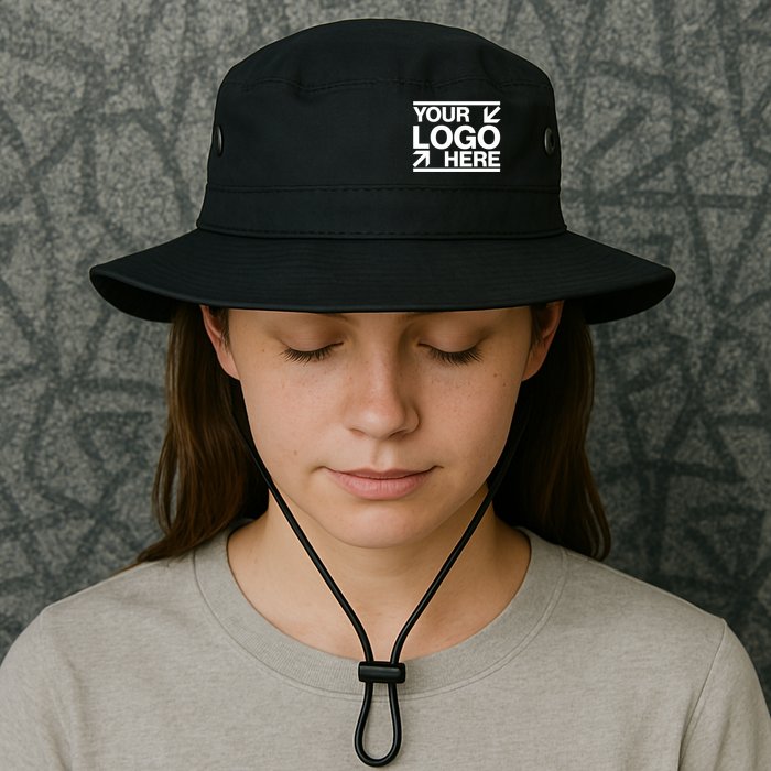 Custom Company Brand Pocket Customize Logo Bucket Hat