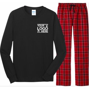 Custom Company Brand Pocket Customize Logo Long Sleeve Pajama Set