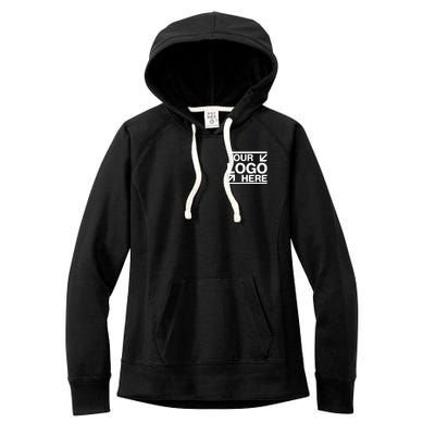 Custom Company Brand Pocket Customize Logo Women's Fleece Hoodie