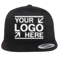 Custom Company Brand Pocket Customize Logo Flat Bill Trucker Hat