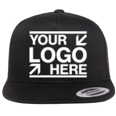 Custom Company Brand Pocket Customize Logo Flat Bill Trucker Hat