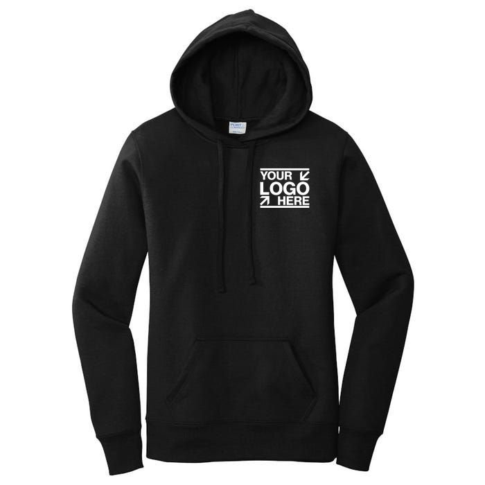 Custom Company Brand Pocket Customize Logo Women's Pullover Hoodie