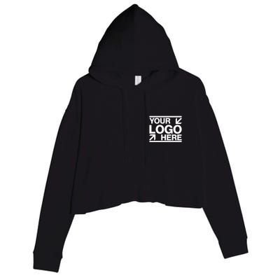 Custom Company Brand Pocket Customize Logo Crop Fleece Hoodie