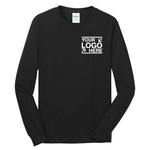 Custom Company Brand Pocket Customize Logo Tall Long Sleeve T-Shirt