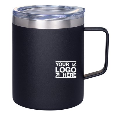 Custom Company Brand Pocket Customize Logo 12oz Stainless Steel Coffee Mug