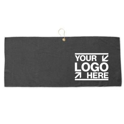 Custom Company Brand Pocket Customize Logo Large Microfiber Waffle Golf Towel