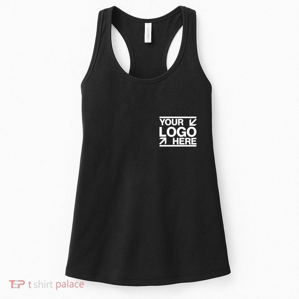 Custom Company Brand Pocket Customize Logo Womens Tank Top