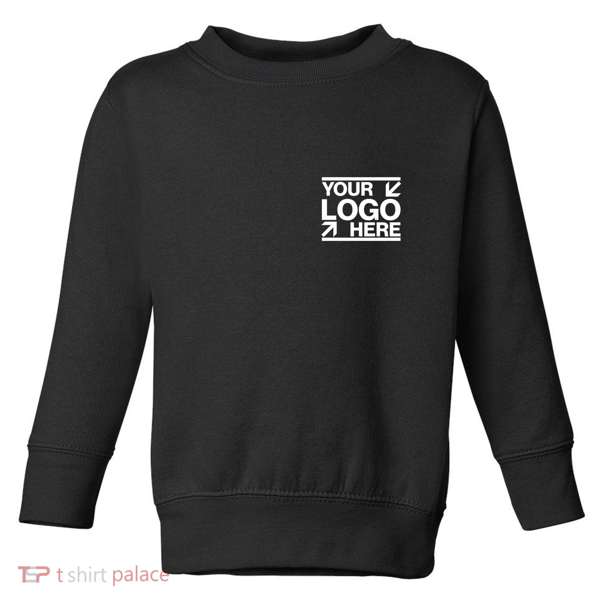 Custom Company Brand Pocket Customize Logo Toddler Sweatshirt