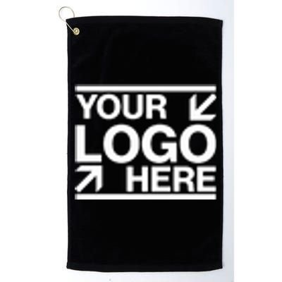 Custom Company Brand Pocket Customize Logo Platinum Collection Golf Towel