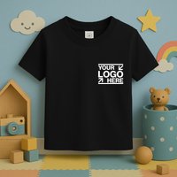 Custom Company Brand Pocket Customize Logo Toddler T-Shirt