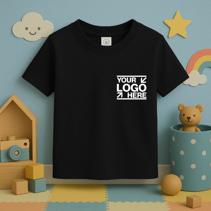 Custom Company Brand Pocket Customize Logo Toddler T-Shirt