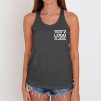 Custom Company Brand Pocket Customize Logo Women's Knotted Racerback Tank