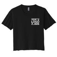 Custom Company Brand Pocket Customize Logo Women's Crop Top Tee