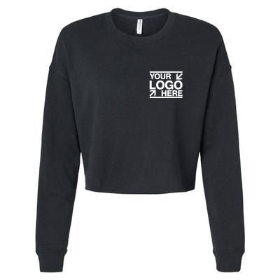 Custom Company Brand Pocket Customize Logo Cropped Pullover Crew
