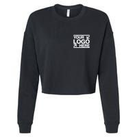 Custom Company Brand Pocket Customize Logo Cropped Pullover Crew
