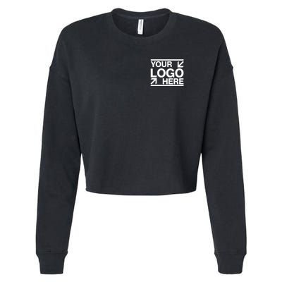 Custom Company Brand Pocket Customize Logo Cropped Pullover Crew