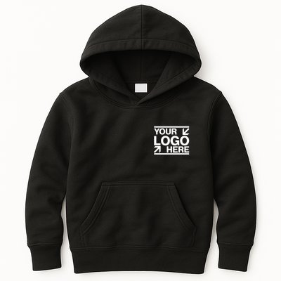 Custom Company Brand Pocket Customize Logo Kids Hoodie