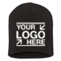 Custom Company Brand Pocket Customize Logo Short Acrylic Beanie