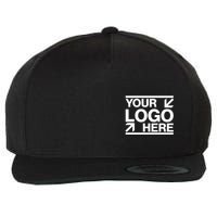 Custom Company Brand Pocket Customize Logo Wool Snapback Cap