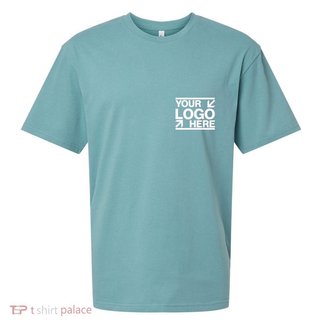 Custom Company Brand Pocket Customize Logo Sueded Cloud Jersey T-Shirt