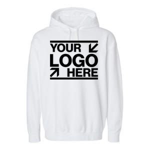 Custom Company Brand Pocket Customize Logo Garment-Dyed Fleece Hoodie