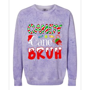 Candy Cane Bruh Christmas Love Candy Colorblast Crewneck Sweatshirt