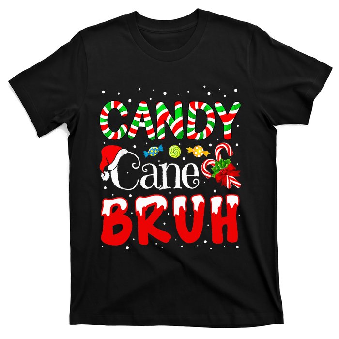 Candy Cane Bruh Christmas Love Candy T-Shirt