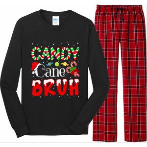 Candy Cane Bruh Christmas Love Candy Long Sleeve Pajama Set