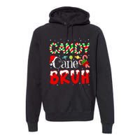 Candy Cane Bruh Christmas Love Candy Premium Hoodie