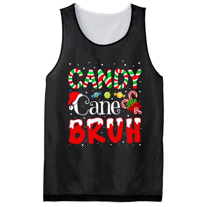 Candy Cane Bruh Christmas Love Candy Mesh Reversible Basketball Jersey Tank