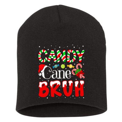 Candy Cane Bruh Christmas Love Candy Short Acrylic Beanie