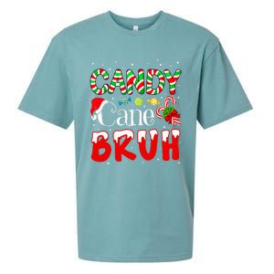 Candy Cane Bruh Christmas Love Candy Sueded Cloud Jersey T-Shirt