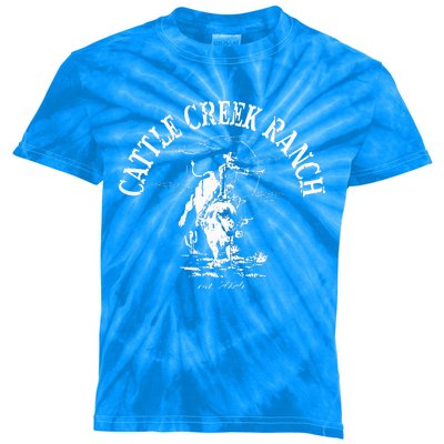 Cattle Creek Bucking Bull Rodeo Kids Tie-Dye T-Shirt