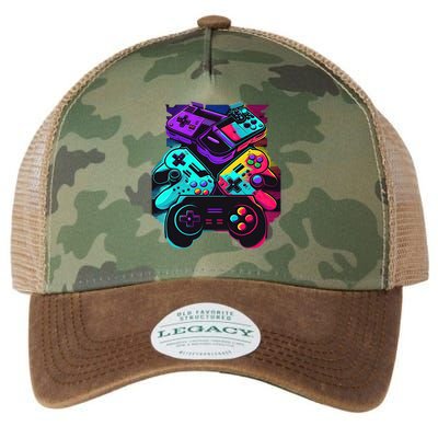 Console Control Black Gaming Legacy Tie Dye Trucker Hat
