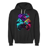 Console Control Black Gaming Garment-Dyed Fleece Hoodie