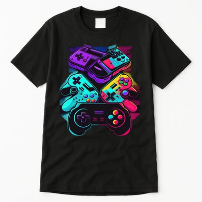Console Control Black Gaming Tall T-Shirt