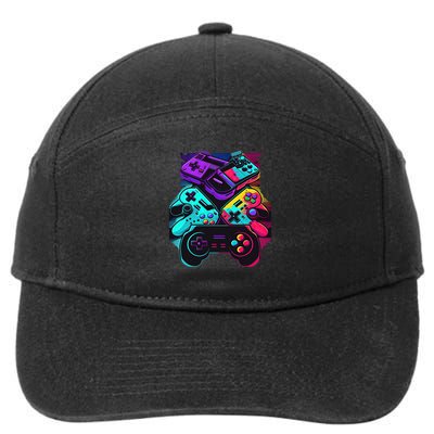Console Control Black Gaming 7-Panel Snapback Hat
