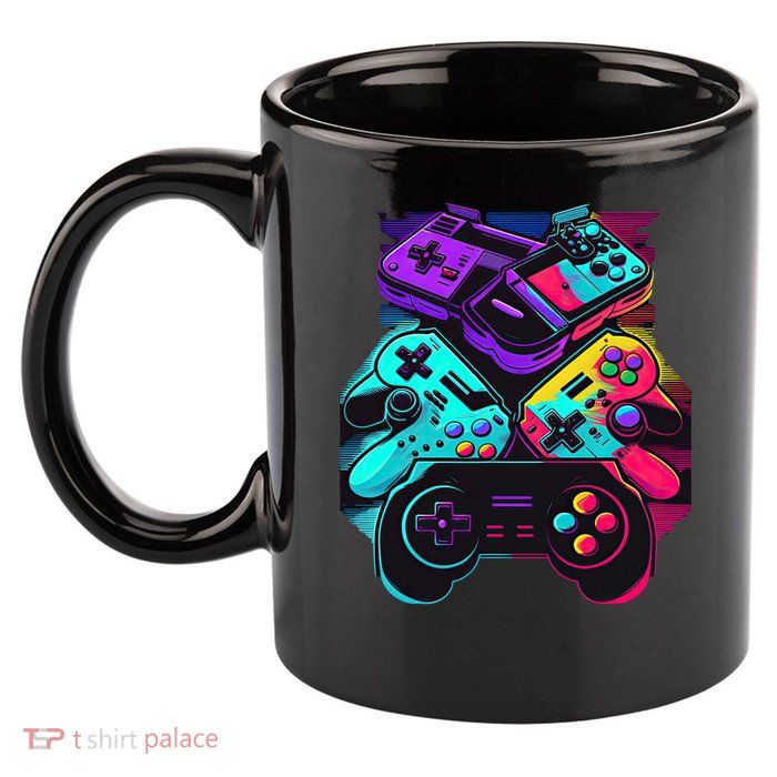 Console Control Black Gaming 11oz C Handle Ceramic Mug