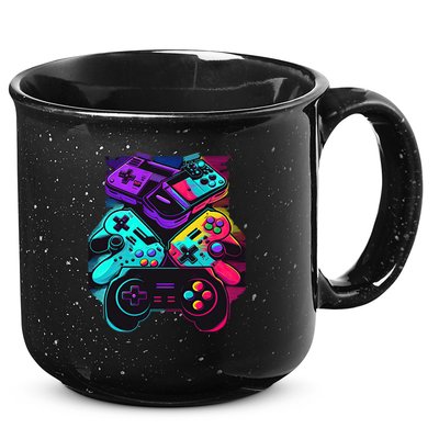 Console Control Black Gaming 15oz Campfire Ceramic Mug