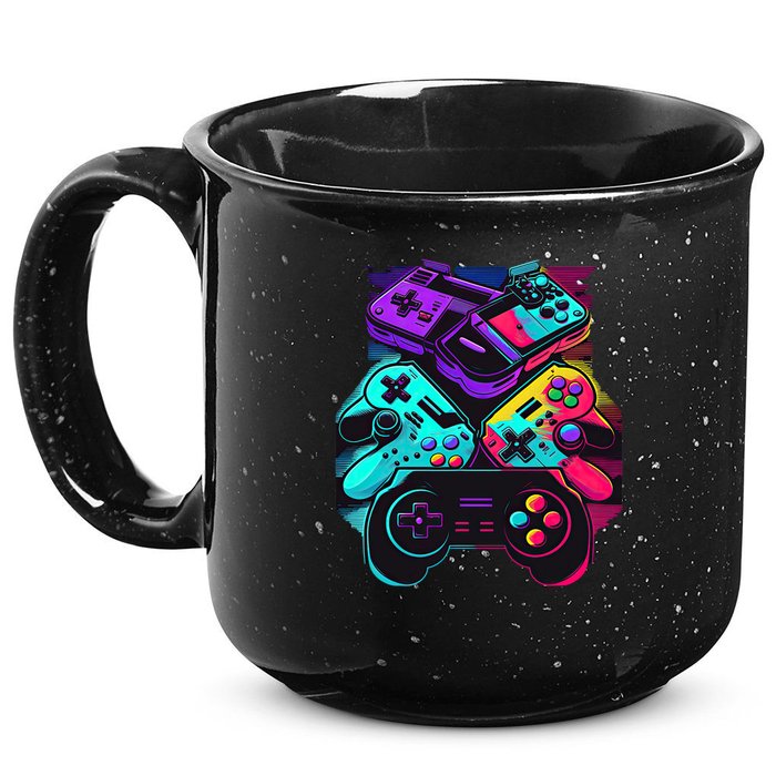 Console Control Black Gaming 15oz Campfire Ceramic Mug
