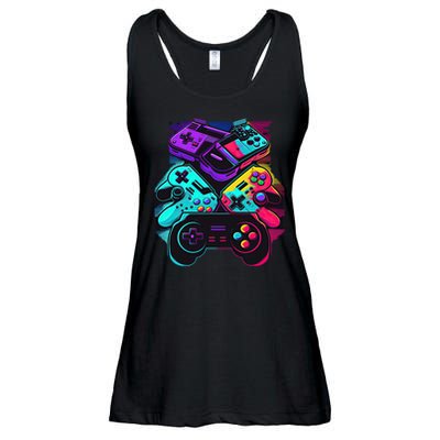 Console Control Black Gaming Ladies Essential Flowy Tank