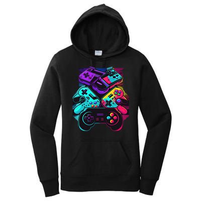 Console Control Black Gaming Women's Pullover Hoodie