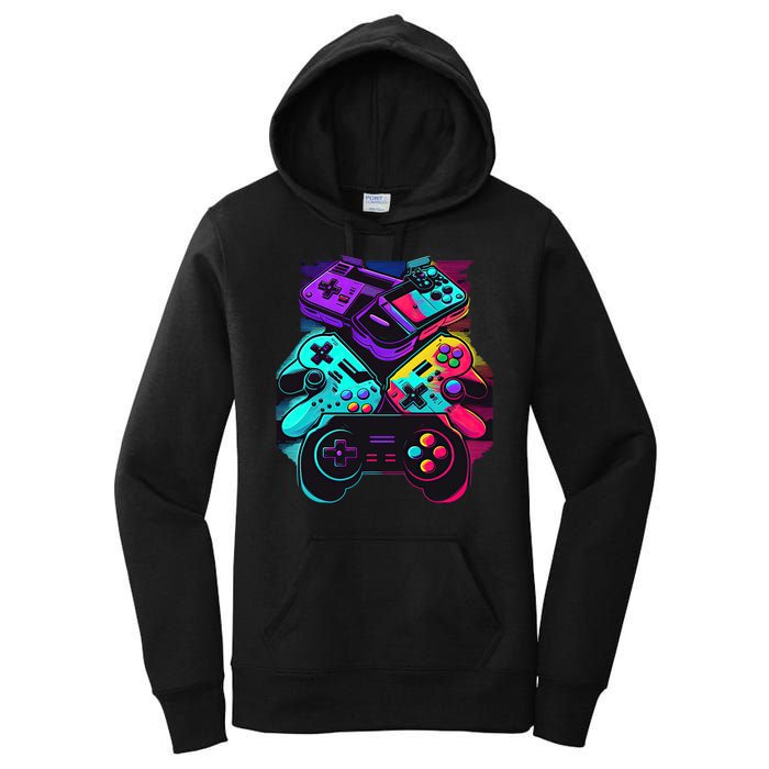 Console Control Black Gaming Women's Pullover Hoodie